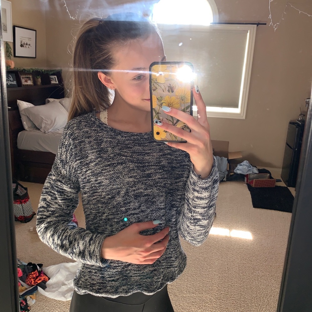 Blue knit sweater